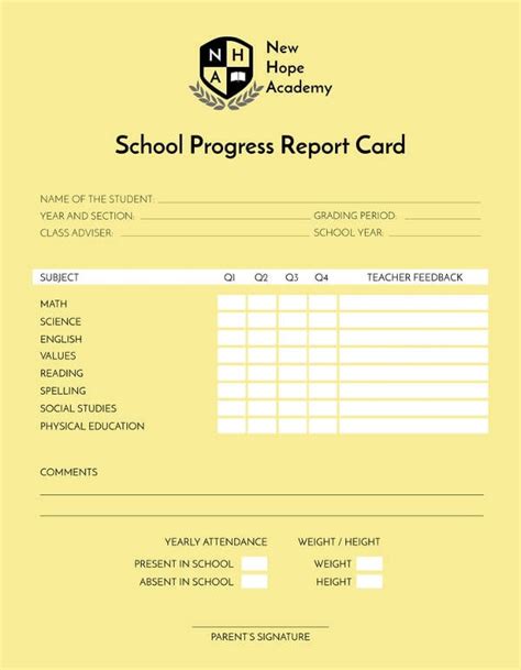 How To Create A Report Card In Excel ~ Excel Templates