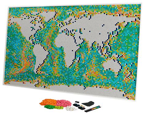 The LEGO Art World Map Has 11,695 Pieces