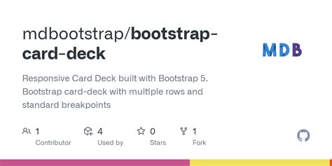 GitHub - mdbootstrap/bootstrap-card-deck: Responsive Card Deck built with Bootstrap 5. Bootstrap ...