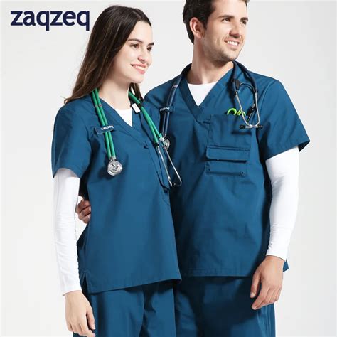 Nursing Medical Doctor Doctress SCRUB SET Uniform Doctor Biohazard ...