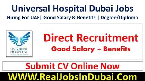 Universal Hospital Dubai Careers Jobs 2024 - RealJobs