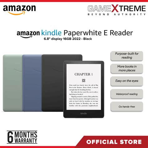 Amazon Kindle Paperwhite 16GB 11th Gen Waterproof with Adjustable Light ...