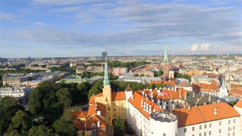 Amazing Aerial View of Riga Skyline, Latvia Stock Photo - Image of ...