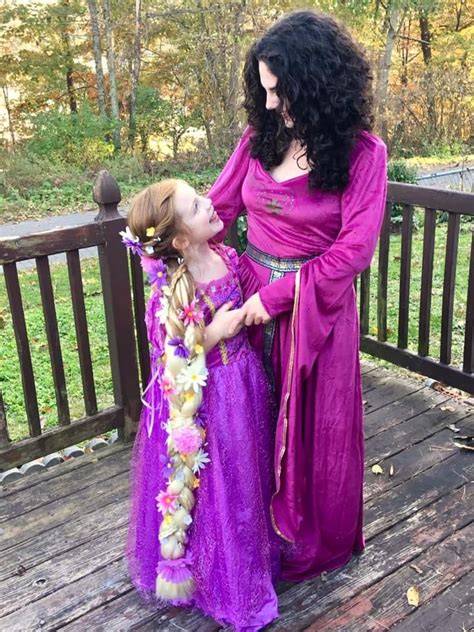 Rapunzel and Mother Gothel Halloween costume, Tangled | Daughter ...