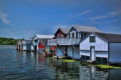 Canandaigua lake boat houses Photograph by Gerald Salamone - Fine Art ...