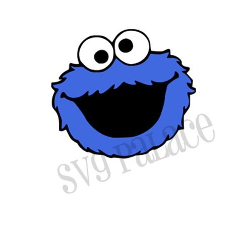 Cookie Monster Face SVG Cut File. Cricut Explore. SCAL. MTC. Silhouette.