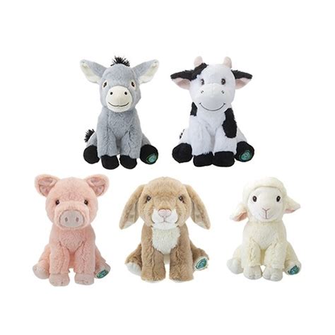 Eco Plush Barnyard 9″ 5 Assorted Animals – Wholesale Uk