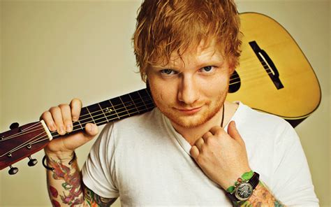 Download wallpapers Ed Sheeran, british singer, portrait, guitar, british star, pop musician ...