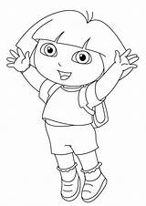 Dora The Explorer coloring page – Artofit sketch template