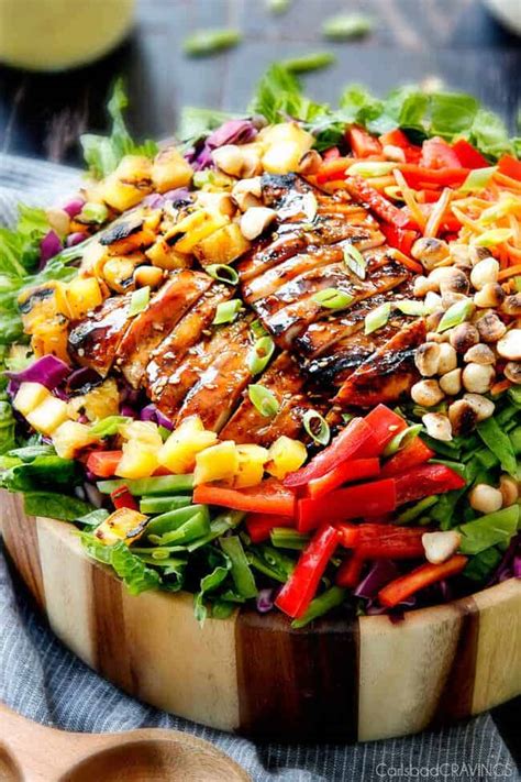 Teriyaki Chicken Salad with Pineapple Sesame Dressing