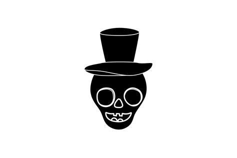 Halloween Skull with Hat Silhouette Graphic by fadhiesstudio · Creative Fabrica