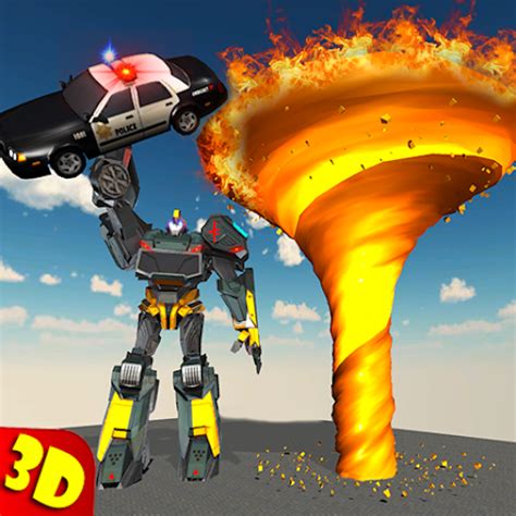 Tornado Robot Car Simulator-Cyclone Robot-Futuristic Transformation ...