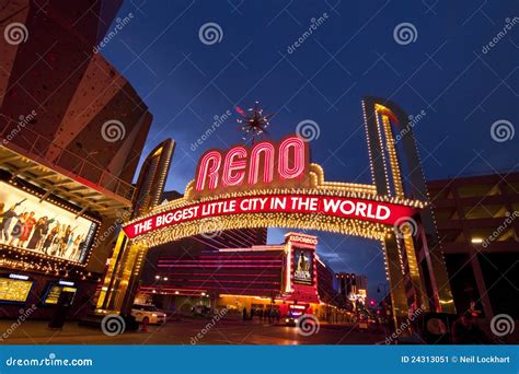 Reno Arch at Night editorial photo. Image of casino, entertainment ...