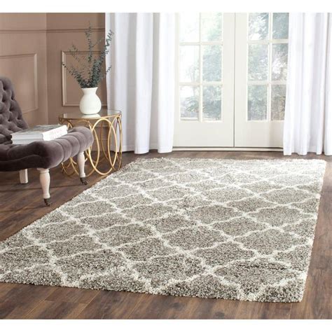 Safavieh Hudson Shag Gray/Ivory 8 ft. x 10 ft. Area Rug-SGH282B-8 - The ...