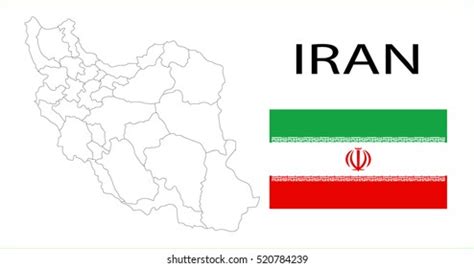 Iran Map Outline Iranian Flag Photos and Images & Pictures | Shutterstock