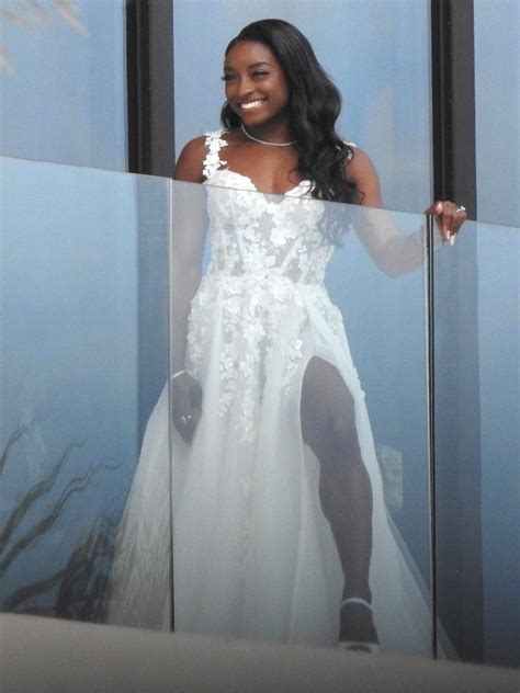 Simone Biles' Wedding Dress Featured a 'Crucial' High Slit to Make Her ...