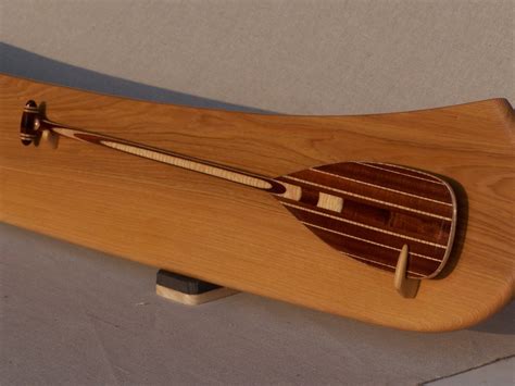 Wooden Canoe Paddle Display Holder, Displays Two 1/2 Scale Paddles ...