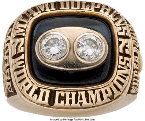 1973 Miami Dolphins Super Bowl VIII Championship Ring Presented to | Lot #80092 | Heritage Auctions