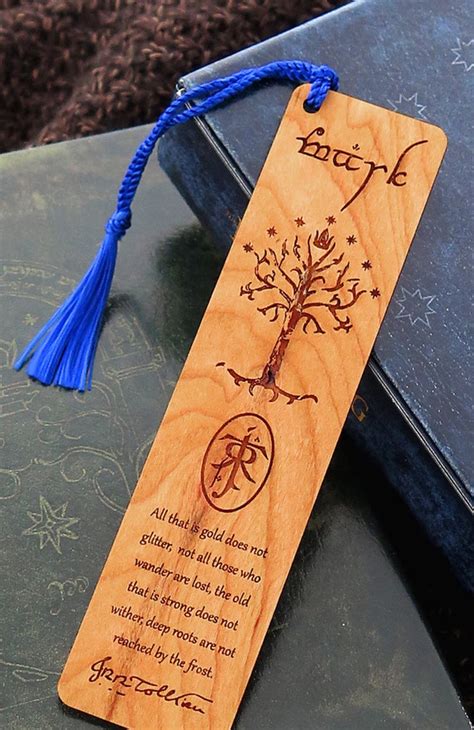 LOTR Bookmark Wood Bookmark Personalized Bookmark | Etsy