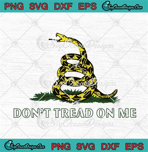 Don't Tread On Me Gadsden Flag Rattle Snake SVG PNG EPS DXF Cricut File Silhouette Art