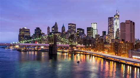 Brooklyn Bridge and skyline, cityscape, New York City, USA, Brooklyn Bridge HD wallpaper ...