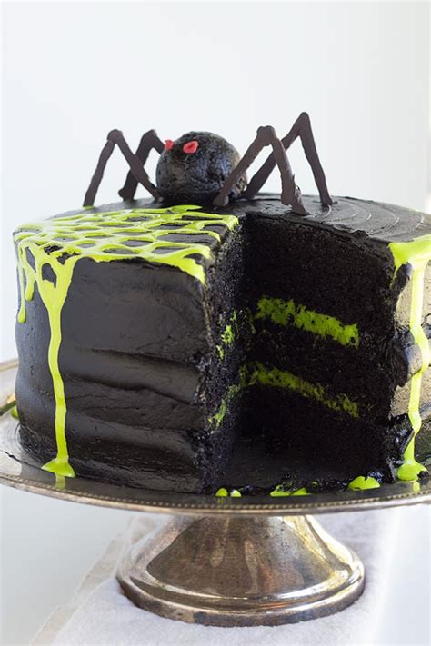 Spooky Spiderweb Cake Halloween Recipe from A Cedar Spoon