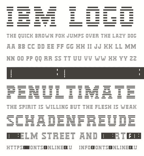 IBM Logo font