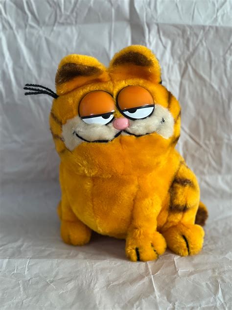 Vintage Garfield Plush Orange Cat Swimming Suit Duck Float Tube Dakin ...