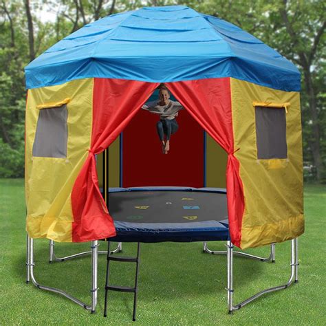 10ft Trampoline with Trampoline Tent Cover - Circus design