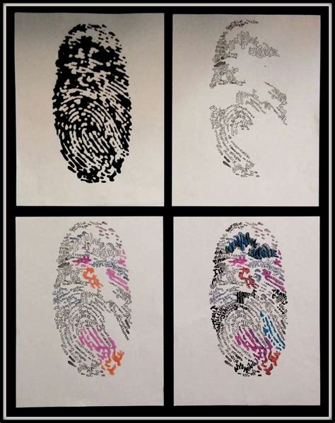 *Fingerprint Art Project* Use black stamp pad to collect students' fingerprints . Scan in ...