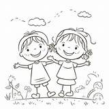 Free Coloring Pages Of Kids Playing sketch template