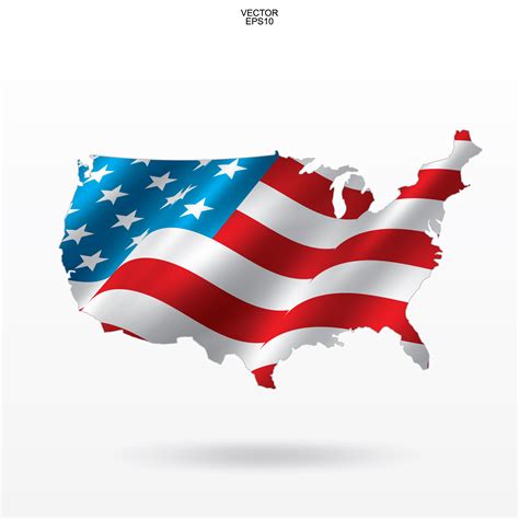 Map of the USA with American flag pattern 1344006 Vector Art at Vecteezy