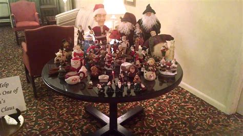 Aunt Ella's Santa Claus collection at the funeral parlor - YouTube