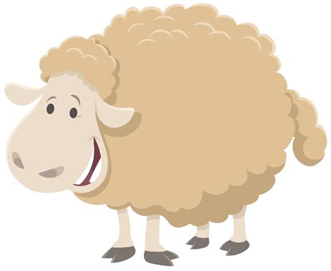 Sheep cartoon farm animal character 1734827 Vector Art at Vecteezy