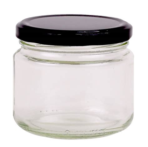 Bulk Buy of Round Glass Honey Jar / Jam Jar with Metal Lids