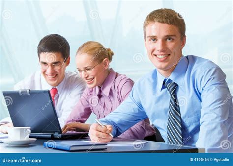 Happy Business Team at Office Stock Photo - Image of business, colleagues: 4195464