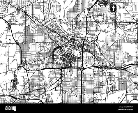 Vector road map of the city of Akron Ohio in the United States of ...