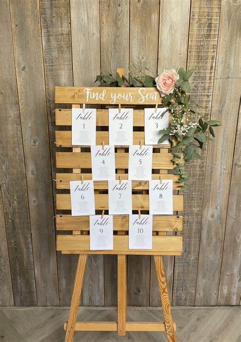 Rustic Wedding Seating Plan Board - Etsy