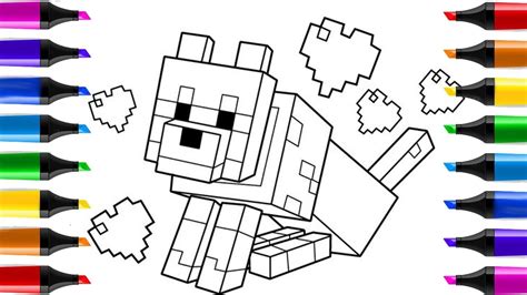 How To Draw A Minecraft Dog Minecraft Dog - 20yearsandout