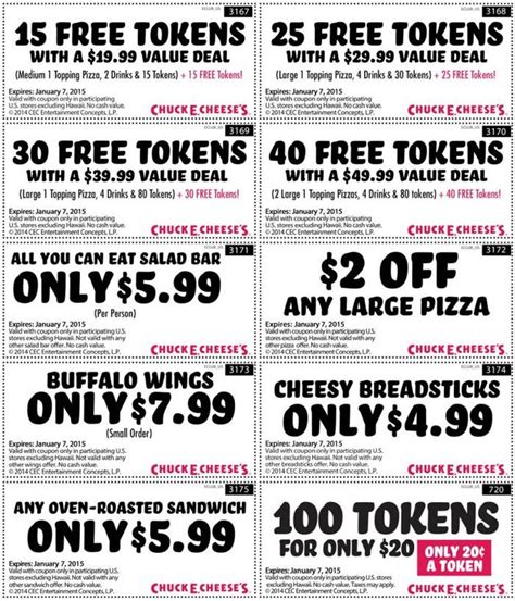 Chuck E Cheese Coupon | Free printable coupons, Pizza coupons ...