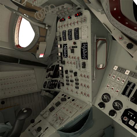 3D gemini capsule interior model - TurboSquid 1381080 | Spaceship ...