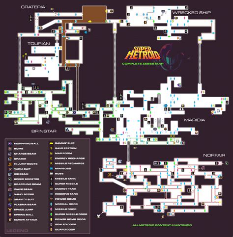 Printable Super Metroid Map - Printable Word Searches