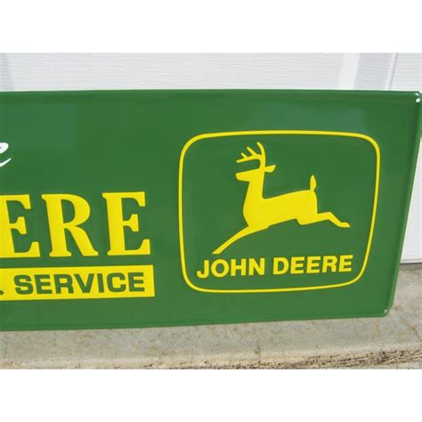 Vintage Style John Deere Metal Embossed Sign | Chairish