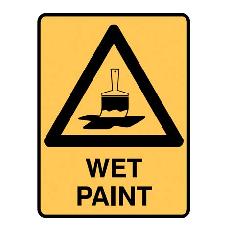 Brady Warning Signs: Wet Paint | Warning signs, Signs, Sign materials