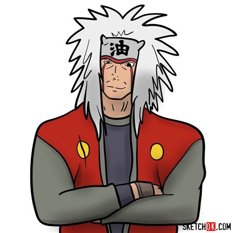 How To Draw Jiraiya From Naruto Anime Sketchok Easy Drawing Guides ...