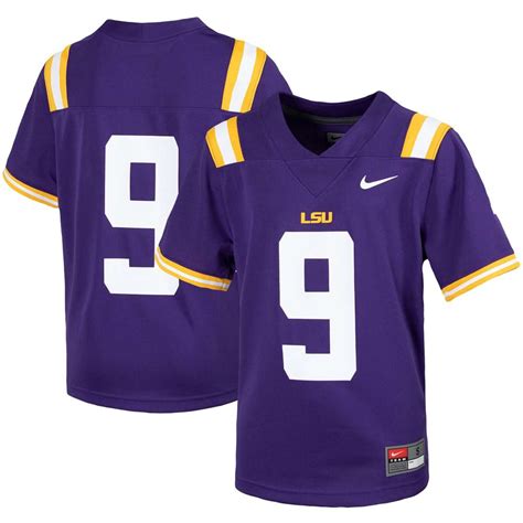 Nike LSU Tigers Youth Football Jersey - #9 Purple