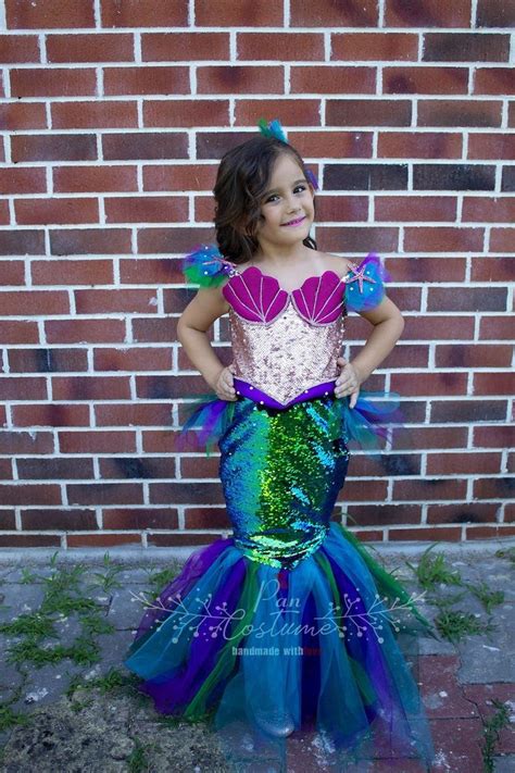 Vestido de fiesta de cumpleaños de sirena, disfraz de sirenita Ariel, disfraz de Halloween de ...