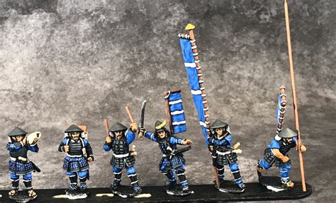 Painted Samurai and Ashigaru Miniatures - Bay Area Miniatures