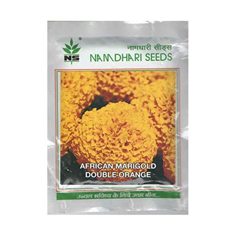 African Marigold Double Orange Seeds - Namdhari | F1 Hybrid | Buy ...