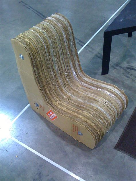 Cardboard chair! | Add some FedEx padded envelopes, and it'd… | Flickr